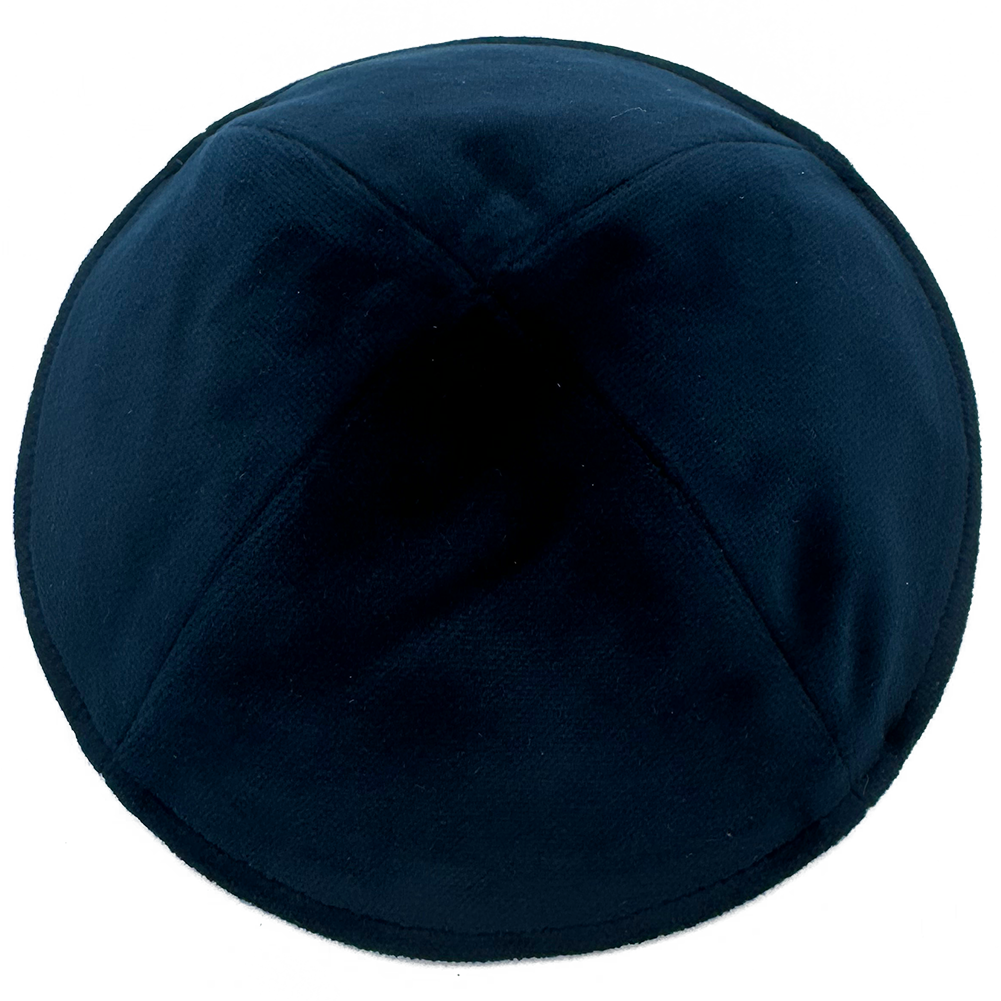 Royal velvet with white rim Kippah with Clip Kippahs & Yarmulkes