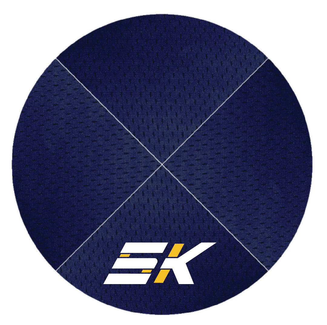 EK-51 Black Mesh Medium - NAVY and GOLD logo