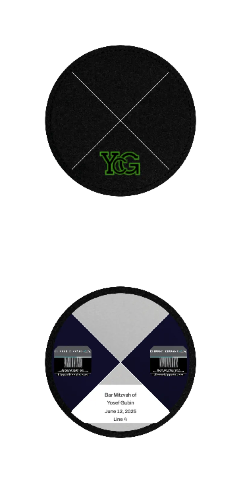 Custom Cotton Kippah - Customer's Product with price 7.51 ID vlq5kBBaEF6EaFFidoBy4duV