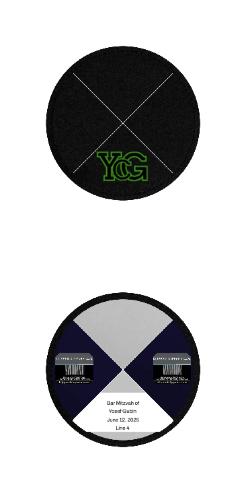 Custom Cotton Kippah - Customer's Product with price 7.51 ID zCMbsk-vyYkw4x_taC8vUfTO