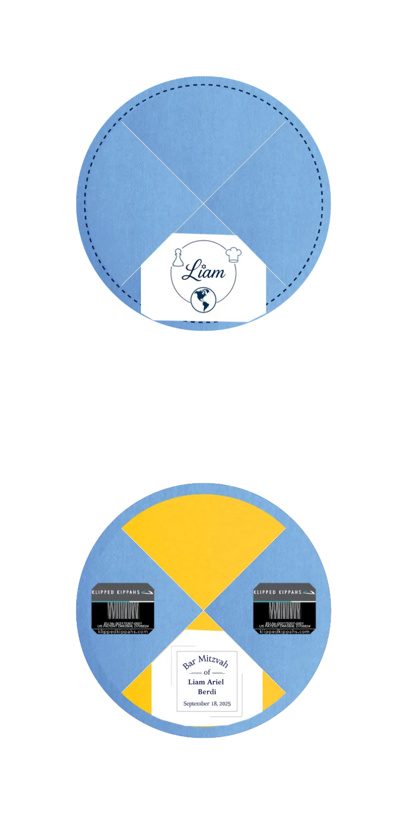 Custom Cotton Kippah - Customer's Product with price 7.51 ID SIqb_gK9n6rfhdZILDVfaOs5
