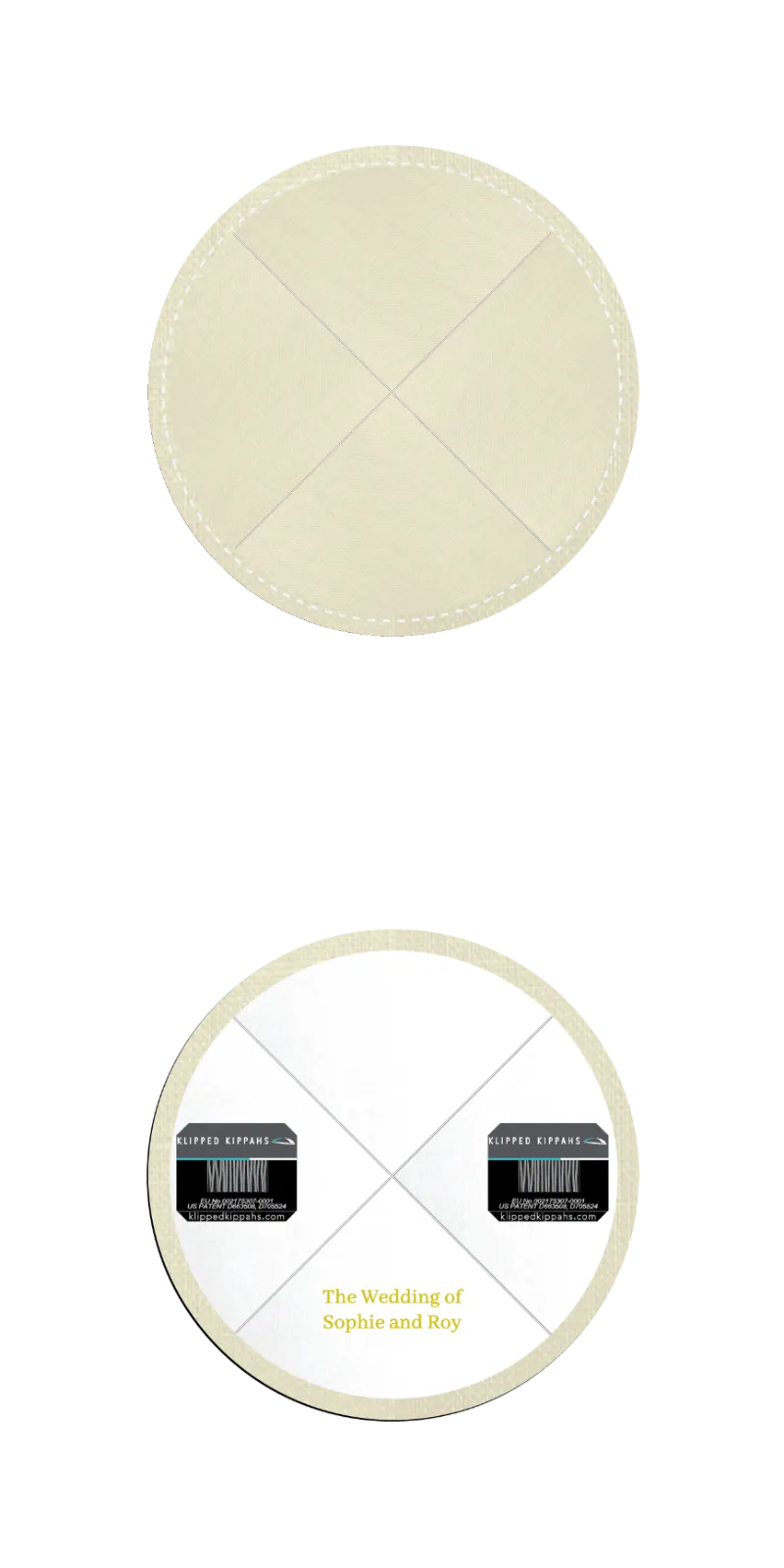 Custom Linen Kippah - Customer's Product with price 5.11 ID m38jw4Vz8TdvKuPg2qJAdpF-