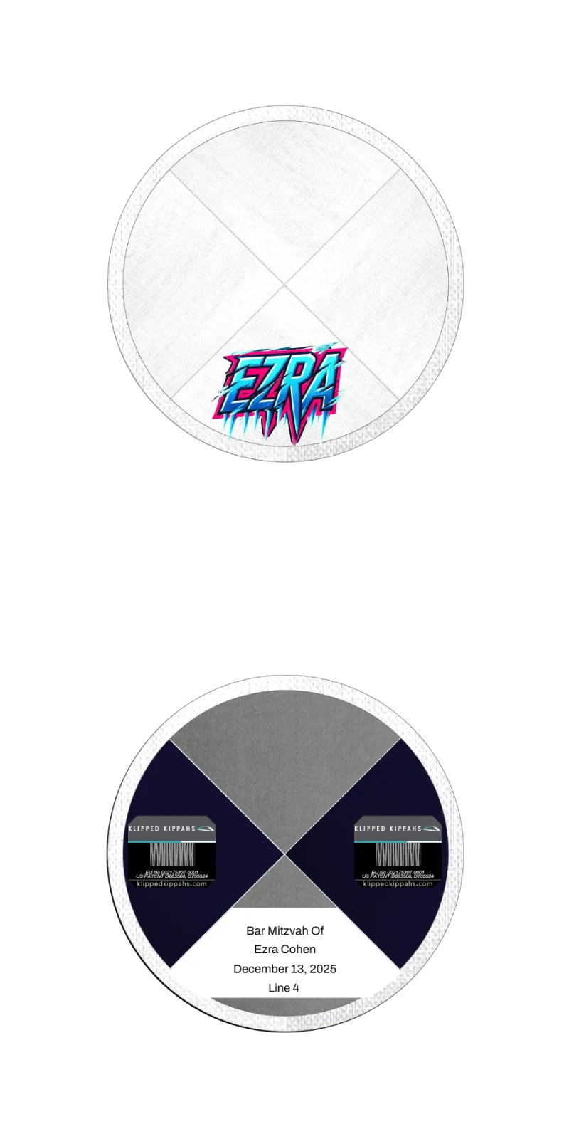 Custom Linen Kippah - Customer's Product with price 5.71 ID EYbMNKmNXoRHVzhdPxC4ejF6