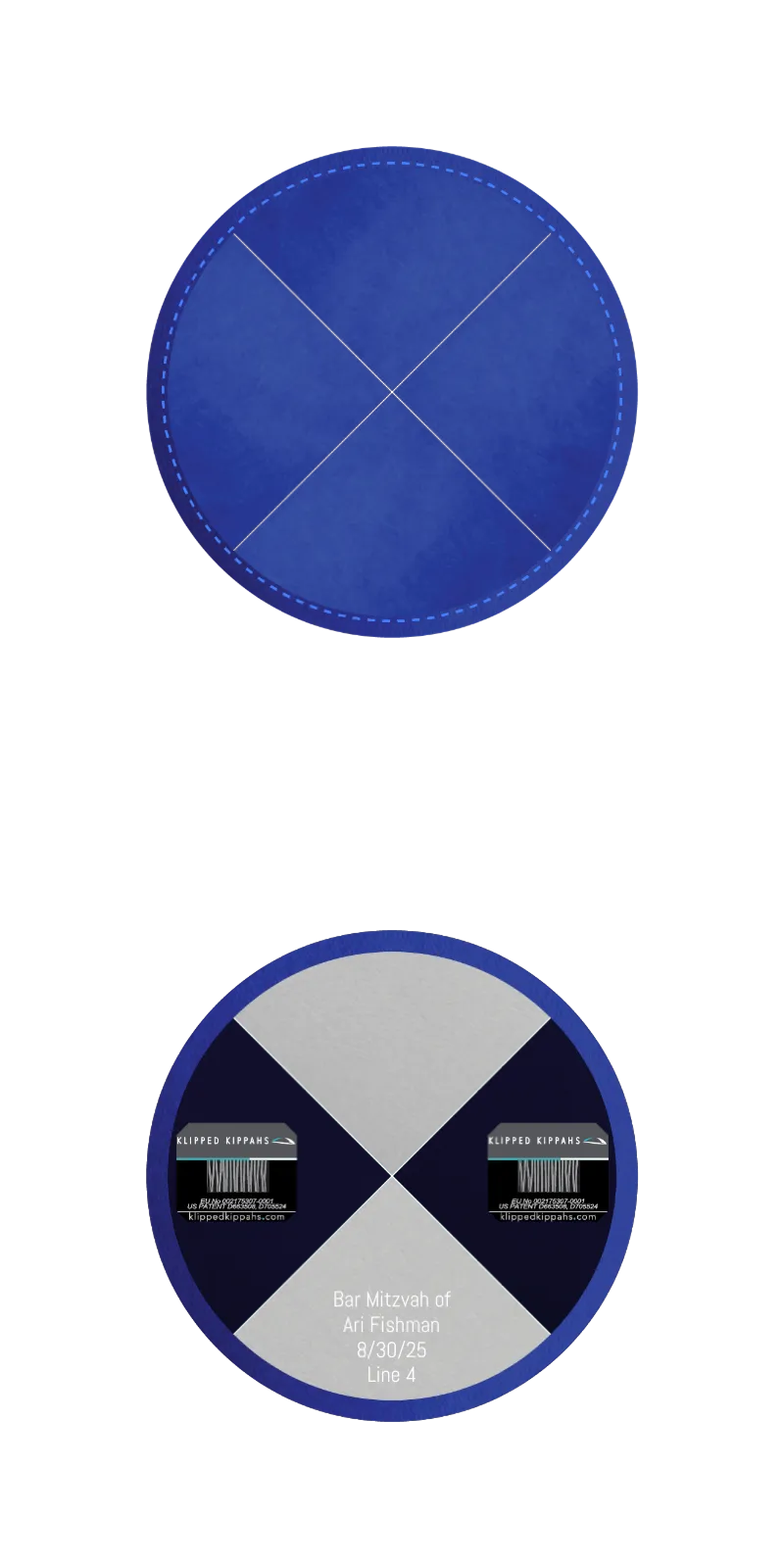Custom Velvet Kippahs - Customer's Product with price 7.15 ID 4awmO_KOqLVHIw8BZs24DCG8