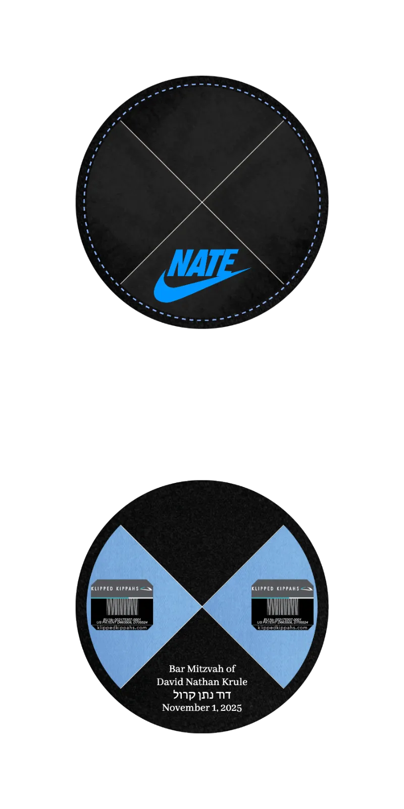 Custom Velvet Kippahs - Customer's Product with price 5.95 ID 1gYKv5dGMx289ElGi9tOhTCf