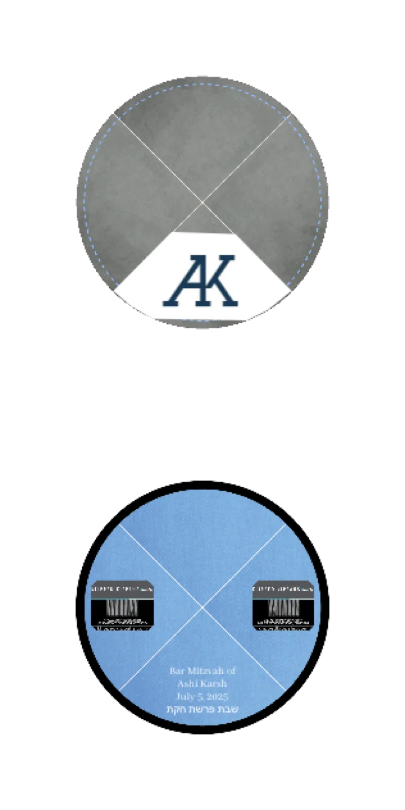 Custom Velvet Kippahs - Customer's Product with price 5.95 ID BPYK2CyXheCaMWcqODZcCquc