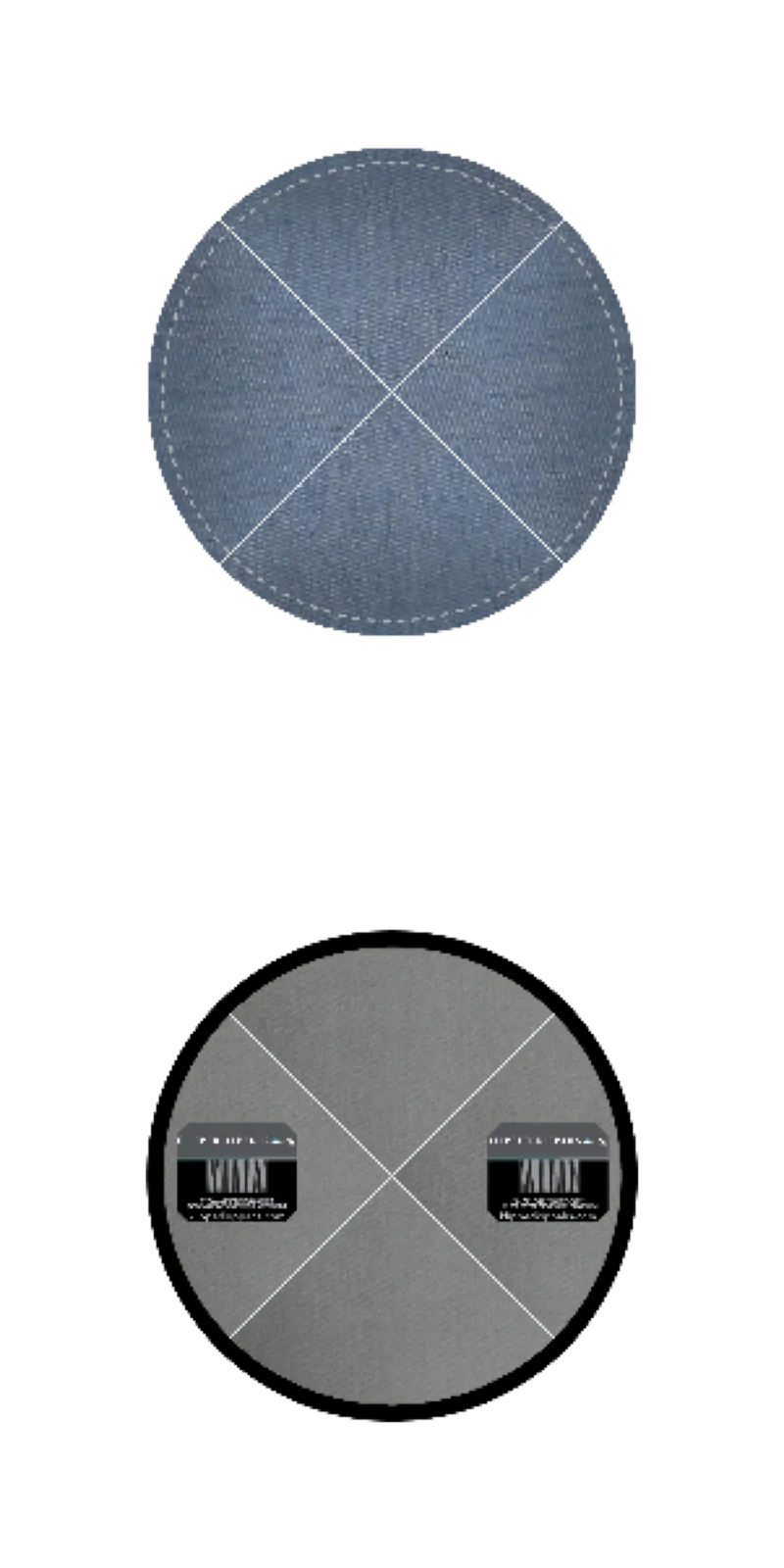 Custom Denim Kippah - Customer's Product with price 5.11 ID 2pV0W0_WGQCM7dAd87-65J48