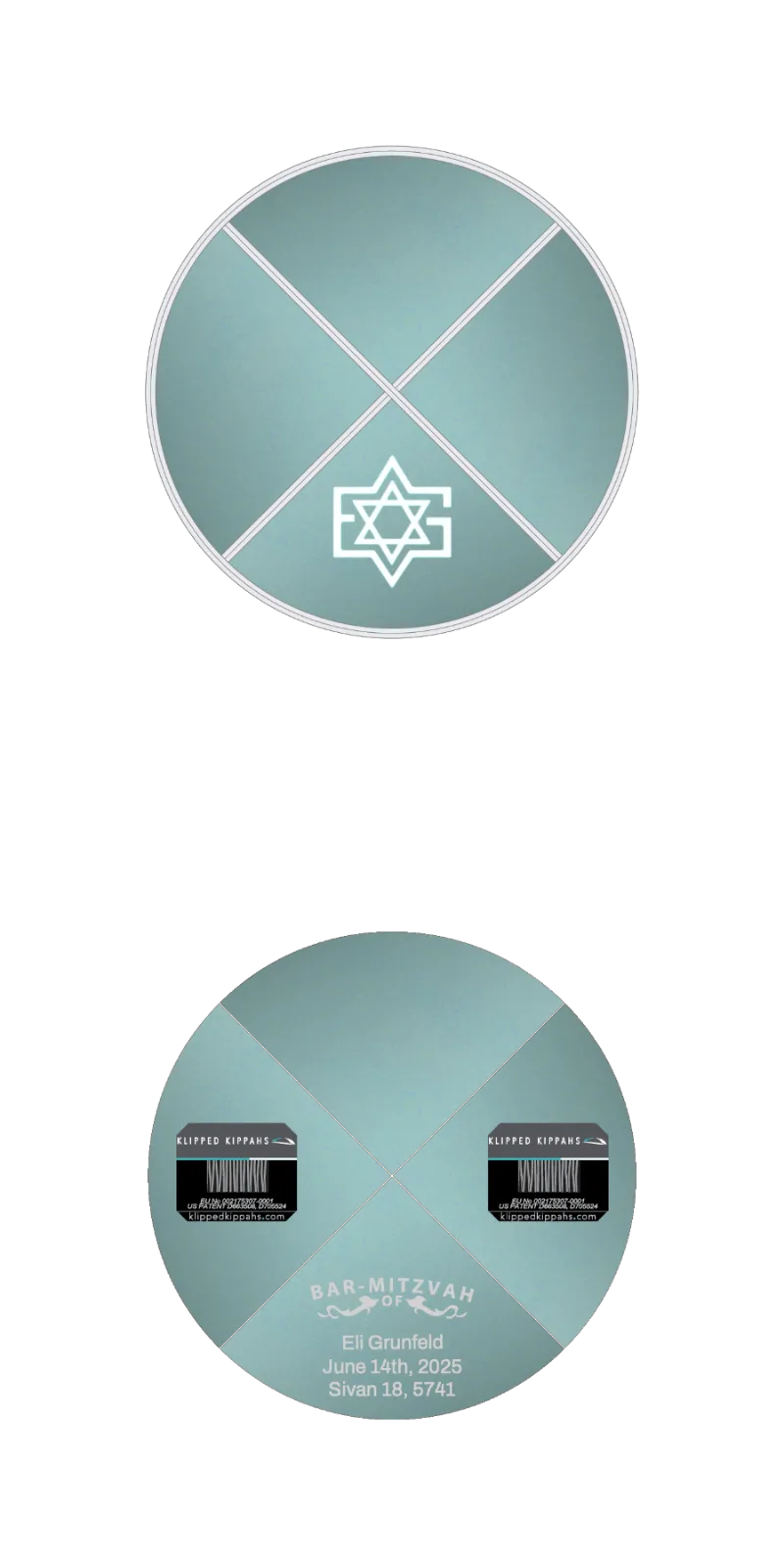Custom Suede Kippah - Customer's Product with price 7.51 ID CrQB7q2KM3lYF6eT6M12wPHg