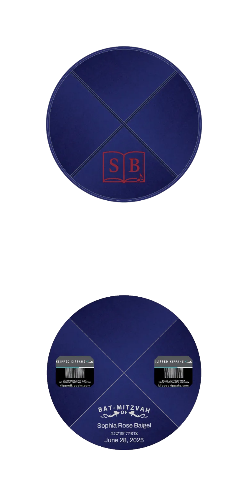Custom Suede Kippah - Customer's Product with price 5.71 ID -zQR91jRkB-S26Ocum0ExdV_