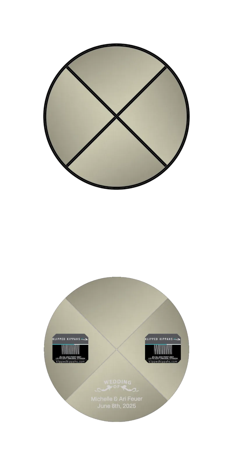 Custom Suede Kippah - Customer's Product with price 5.11 ID 4c2UBUUpojx8Tvx3VF7mBCAH