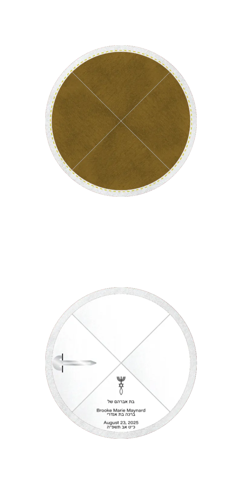 Custom Raw Silk Kippah - Customer's Product with price 5.05 ID 5NbV8riTP1ukBFWAKZR87Zoi