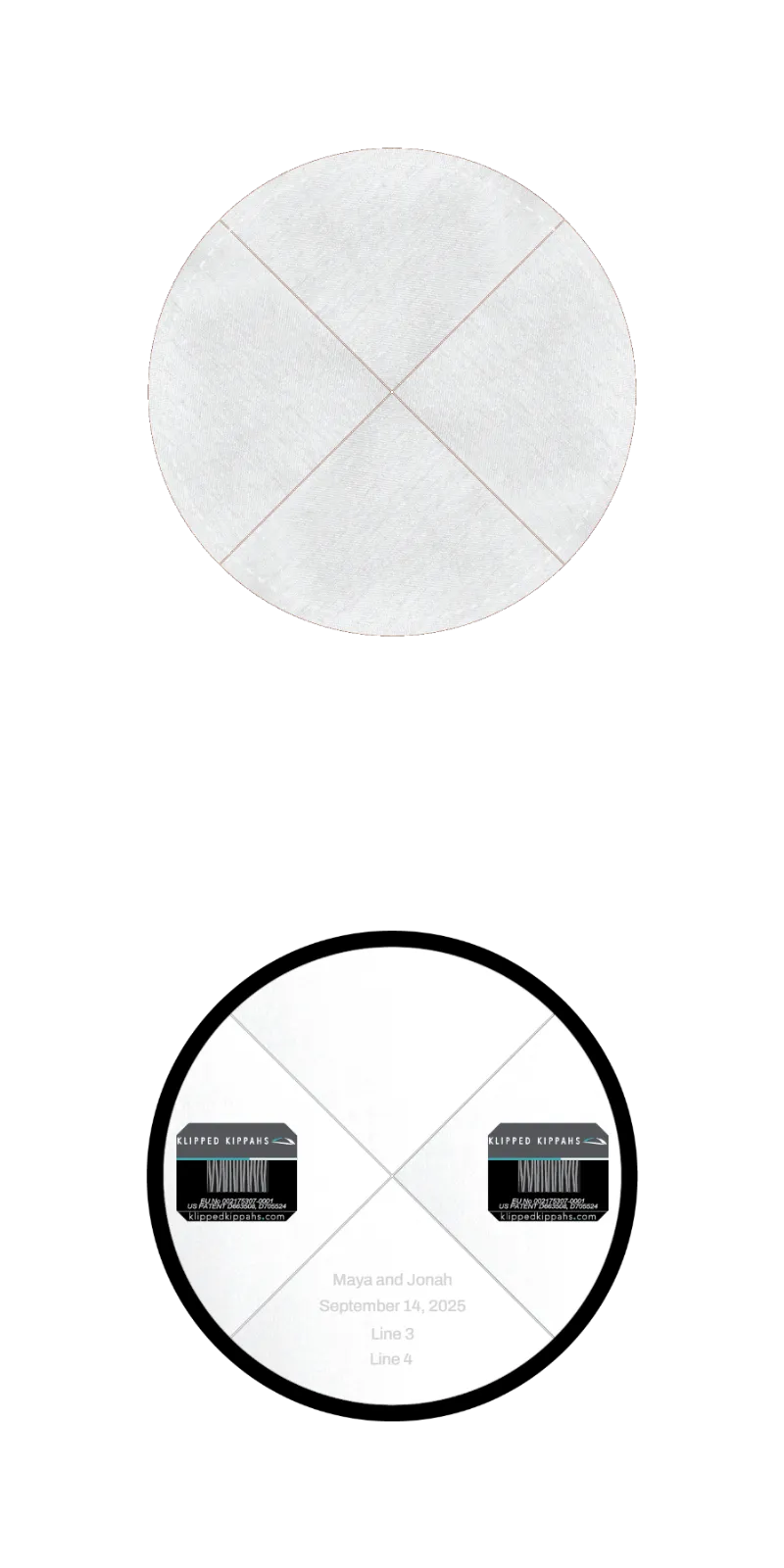 Custom Raw Silk Kippah - Customer's Product with price 3.95 ID XO3MkE9Mm3uYoMDmjtRemKhN