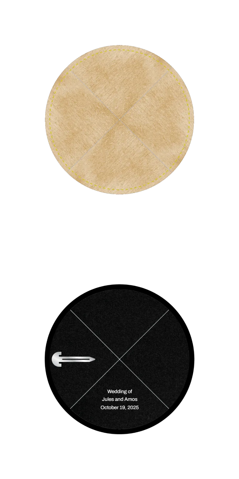 Custom Raw Silk Kippah - Customer's Product with price 3.25 ID rwJHxACbL5G1e8W0Z3WnQe1P