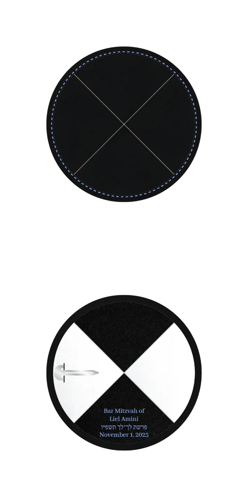 Custom Raw Silk Kippah - Customer's Product with price 5.05 ID C6NlI3Kto0dJYK-1ubgilwzc