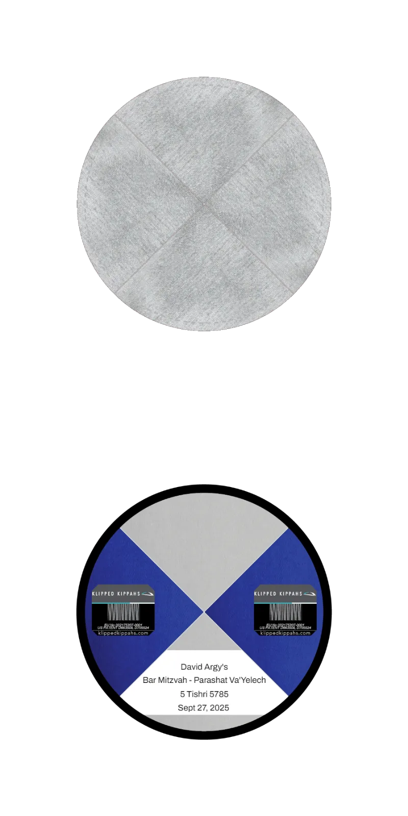 Custom Raw Silk Kippah - Customer's Product with price 3.95 ID bLQtsUQz0ywexD53CoRDpIaW
