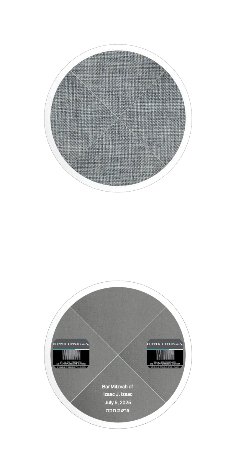 Custom Burlap Kippah - Customer's Product with price 5.11 ID 4PlD6fllt1smgtPYexUoylwm