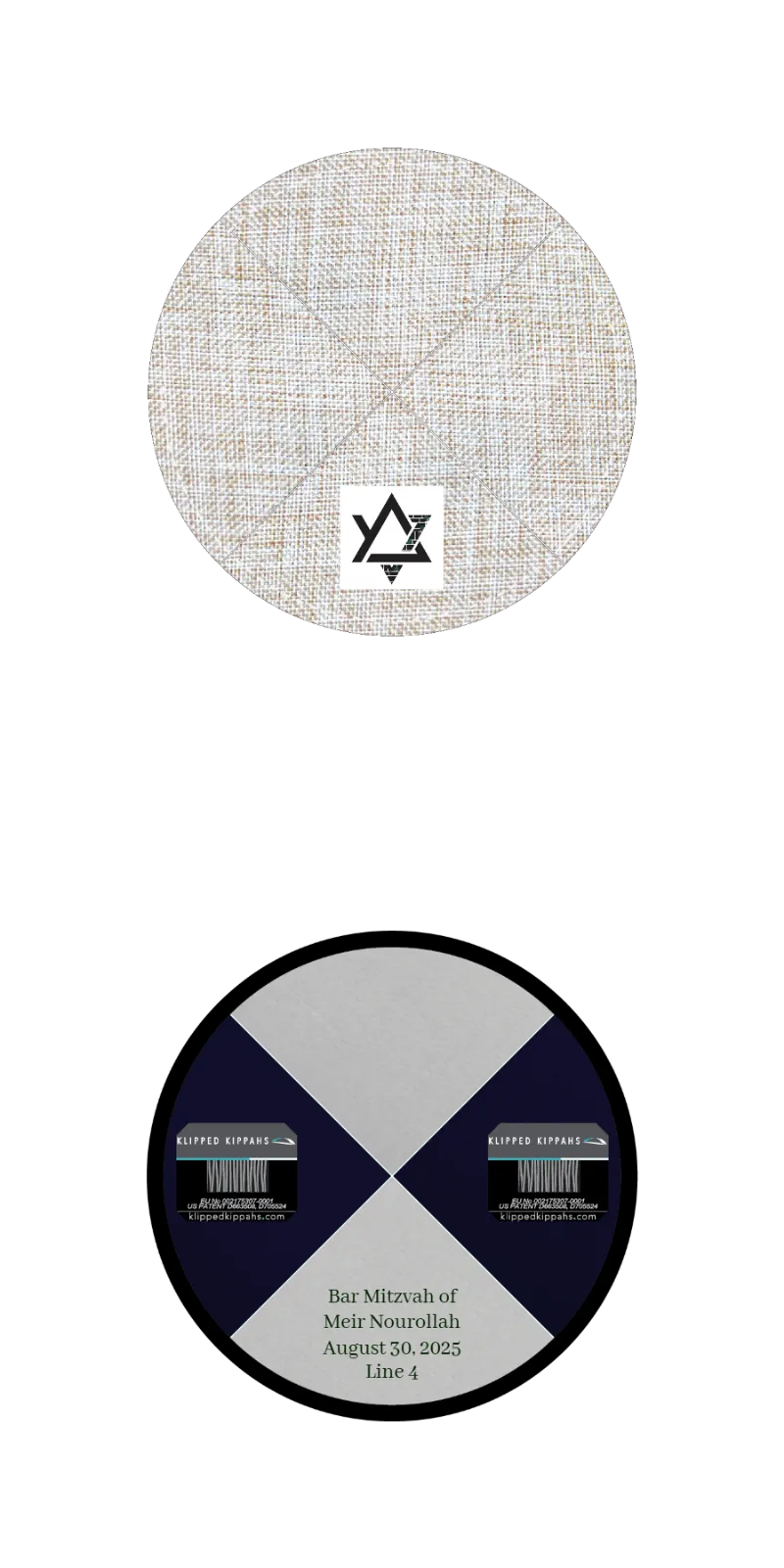 Custom Burlap Kippah - Customer's Product with price 5.71 ID 6r3yVsiqqjIOZIa1zhCOkTeZ