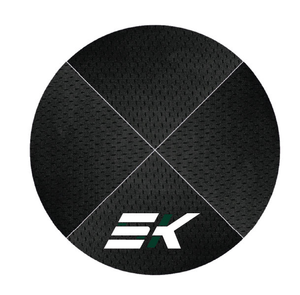 EK-51 Black Mesh Medium - White and Green logo