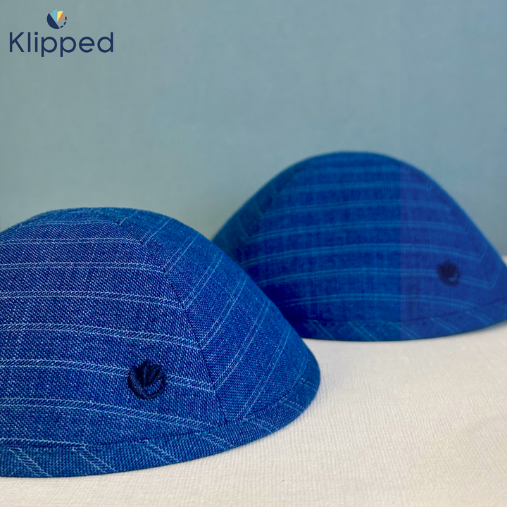 Blue suit K-Kippah