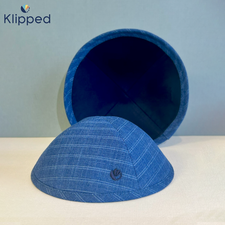 Blue suit K-Kippah