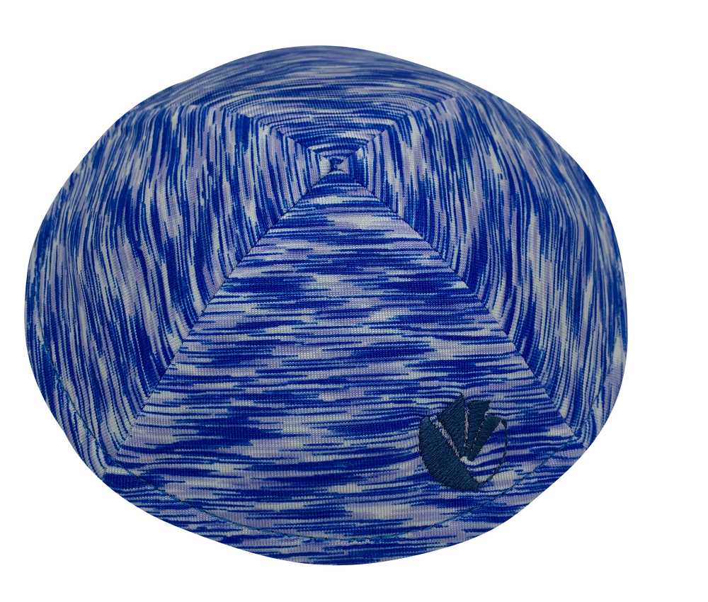 Blue Mayim Kippah - no rim