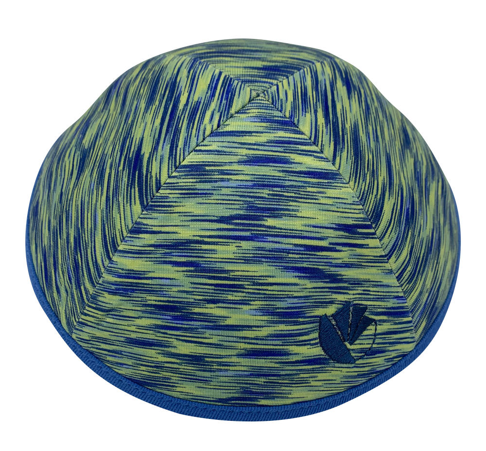 Green Mayim Kippah - with rim