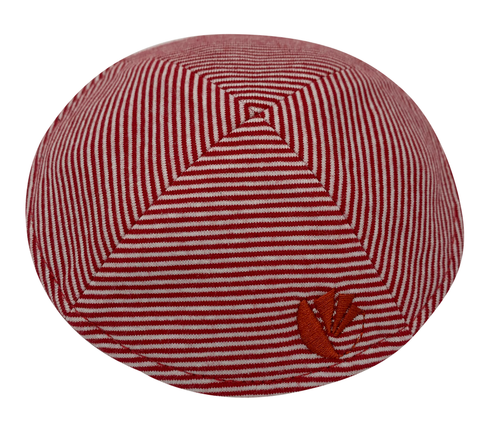 Red Seer Sucker - with no rim