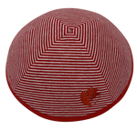 Red Seer Sucker - with rim