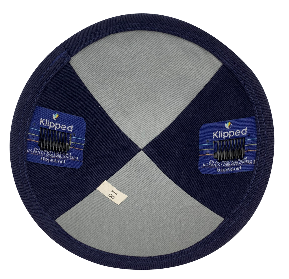 Navy Mayim Kippah - with rim
