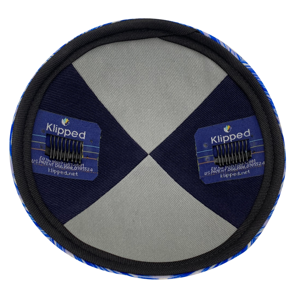 Blue Mayim Kippah - no rim