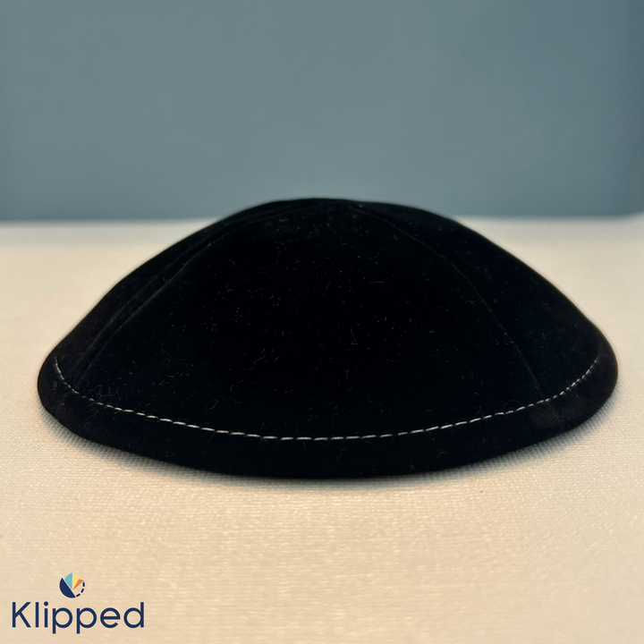 Black Velvet with White Stitching