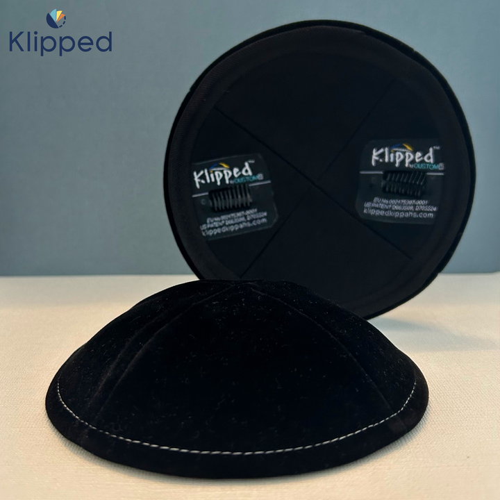 Black Velvet with White Stitching