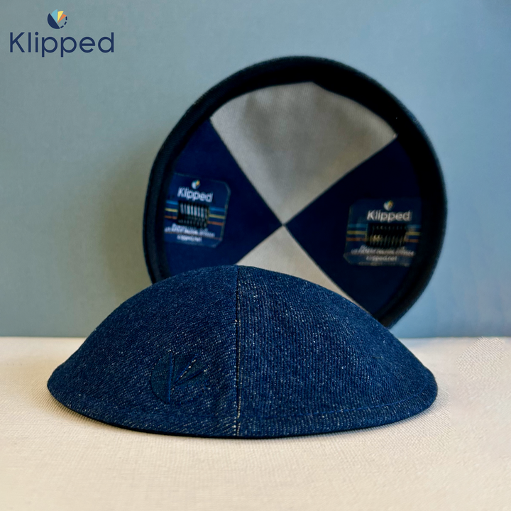 Dark Blue Denim Kippah