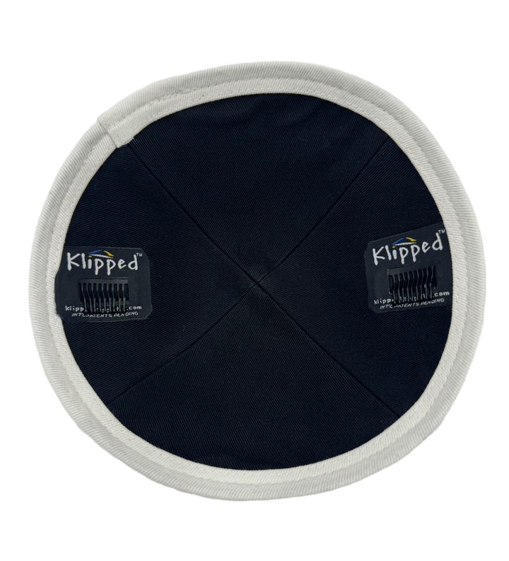 Burlap (Blue, Navy & White details) with Rim