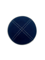 Navy & Gray Linen with Rim