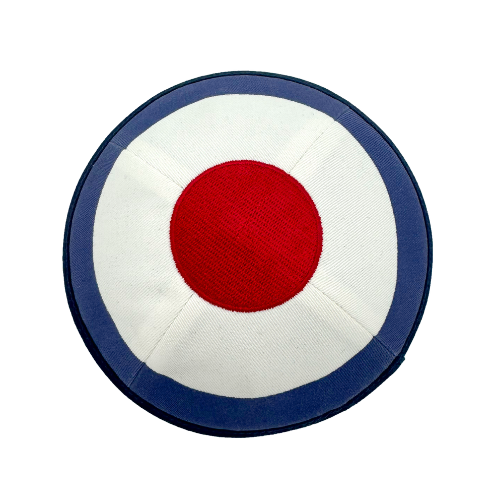 Bulseye Cotton Kippah with Rim