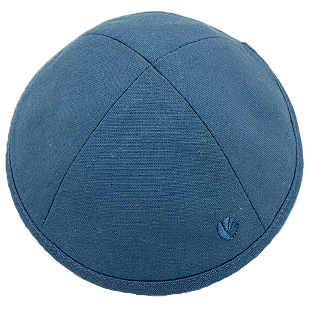 Medium Blue Linen with Rim