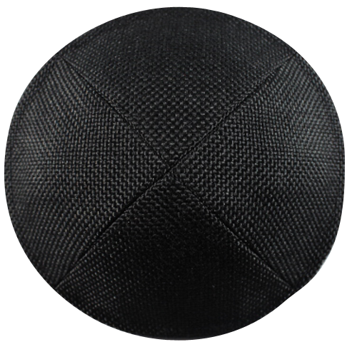 Black Burlap Kippah with Clip | Kippah & Yarmulks | Klipped Kippahs