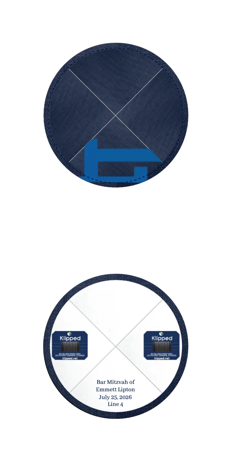 Custom Linen Kippah - Customer's Product with price 5.71 ID LAa06B8T8Y3ORnGV1SmrYpsN