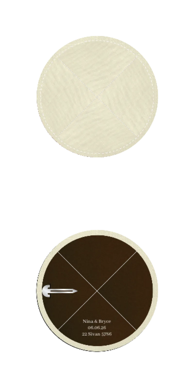 Custom Linen Kippah - Customer's Product with price 4.73 ID Sx0TVevKbzzVoWEfo2uPIoVg