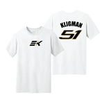 EK-51 - Women's Kligman Short Sleeve T-Shirt Name and Number - GRAY/WHITE