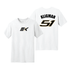 EK-51 - Men's Kligman Short Sleeve T-Shirt Name and Number - GRAY/WHITE