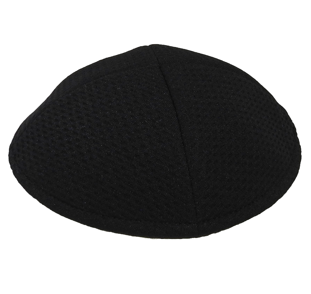Black Cotton Mesh with Rim