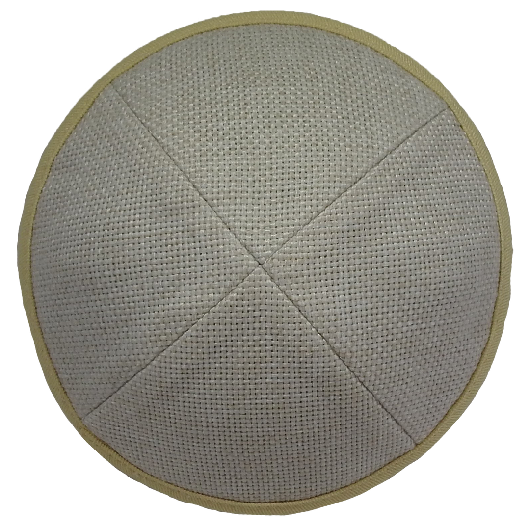 Ivory Burlap with Ivory Rim