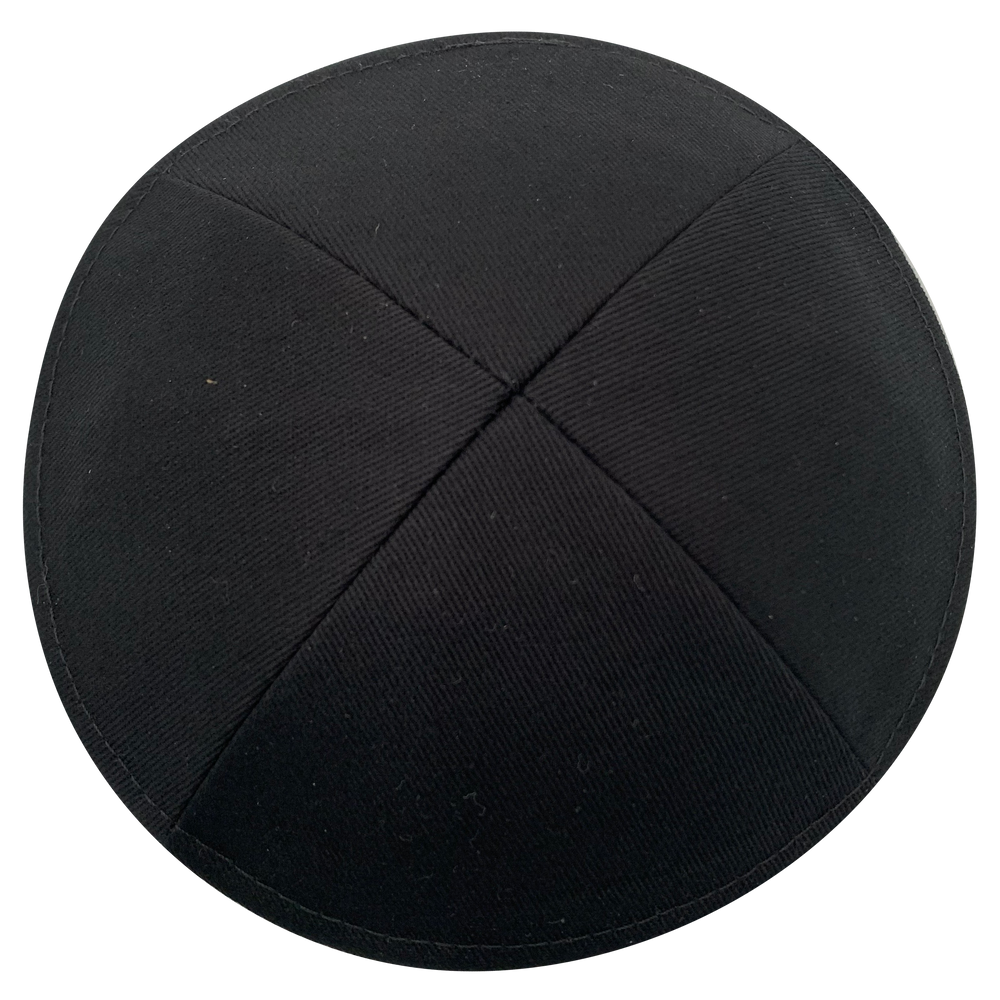 Black Cotton Kippah with Clip | Kippahs & Yarmulkes | Klipped Kippahs