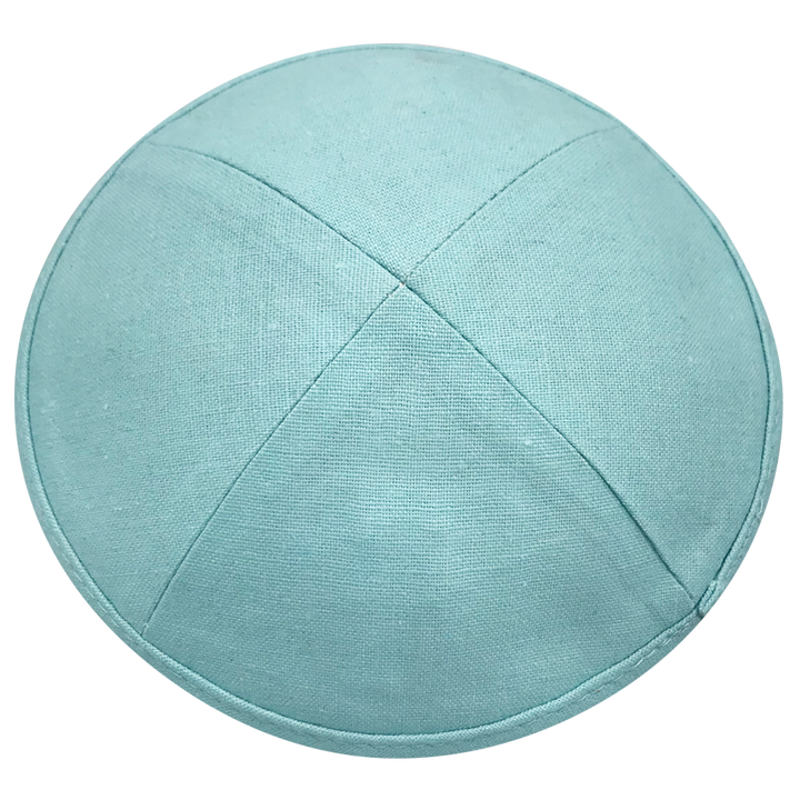 Baby Blue Linen Kippah with Clip | Kippah & Yarmulks | Klipped Kippahs