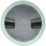 Inside Baby Blue Linen Kippah with Clip | Kippah & Yarmulks | Klipped Kippahs