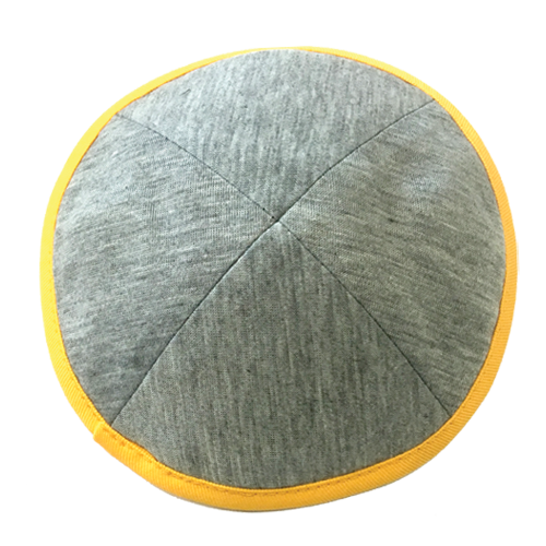 Gray and Yellow Rim T-Shirt Kippahs & Yarmulkes | Klipped Kippahs