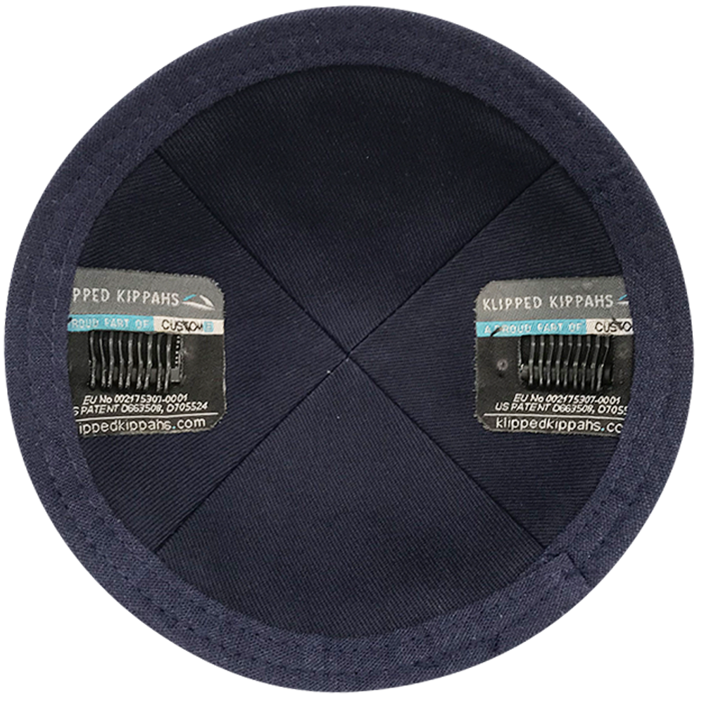 Inside Lavender Linen Kippah with Clip | Kippah & Yarmulks | Klipped Kippahs