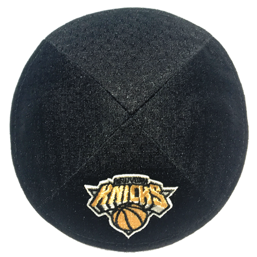 NY Knicks Metallic Kippah with Clip | Kippahs & Yarmulkes | Klipped Kippahs